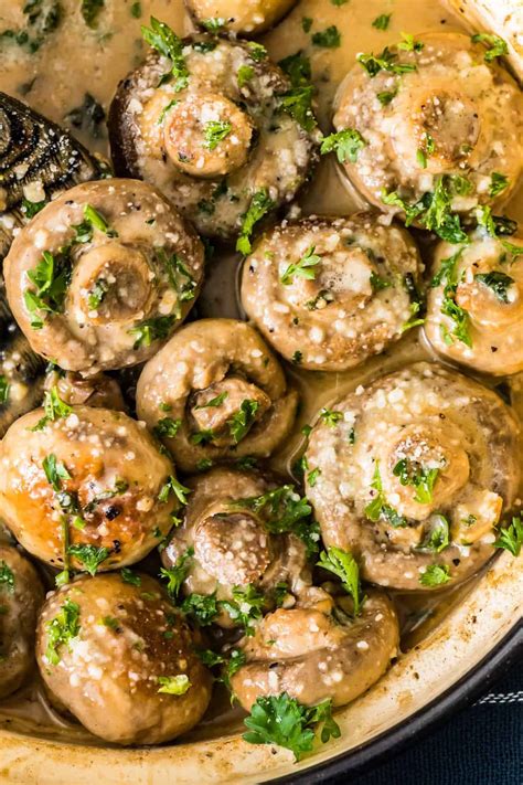 Creamy Garlic Mushrooms Recipe The Cookie Rookie VIDEO