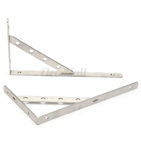 1 Pair Stainless Steel Wall Shelf Mount Brackets L Shaped Right Angle