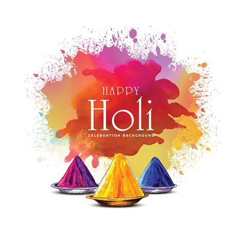 Celebration Of Indian Festival Happy Holi Card Holiday Background