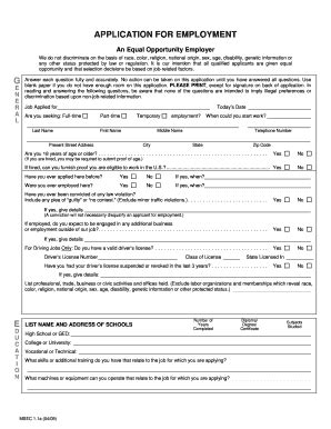 It also provides group insurance and pensions to a variety of employees and association groups. Editable short employment application - Fill, Print & Download Law Forms in Word & PDF ...