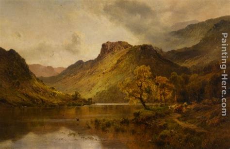 Alfred Fontville De Breanski The Gwynant Valley North Wales Painting