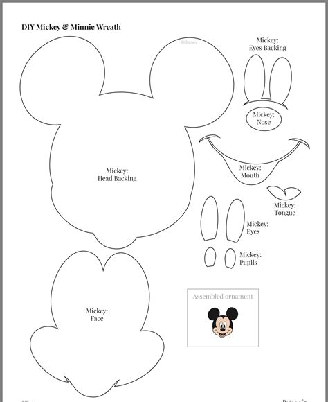 Pin By Kim On Craft Ideas Mickey Mouse Crafts Mickey Mouse Template