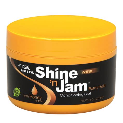 Enhanced with honey extract to help strengthen hair. Ampro Pro Styl Shine N' Jam Conditioning Gel Extra Hold (8 ...