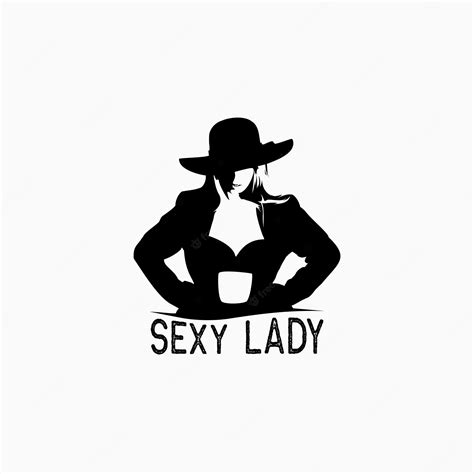 premium vector silhouette sexy lady logo design vector