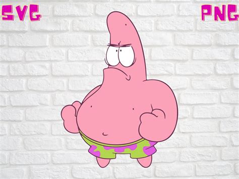 Patrick Star Angry Spongebob Squarepants Svg Digital File Etsy