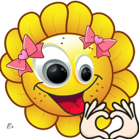 A Cartoon Sunflower With Bows On Its Head