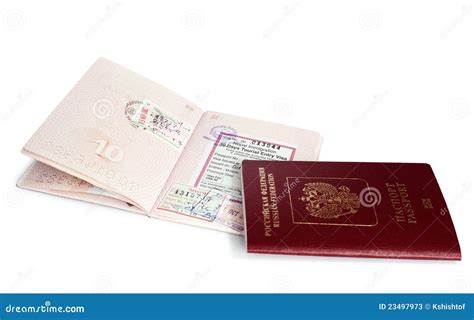 Rosyjscy Federacja Paszporty Obraz Stock Obraz złożonej z biznes
