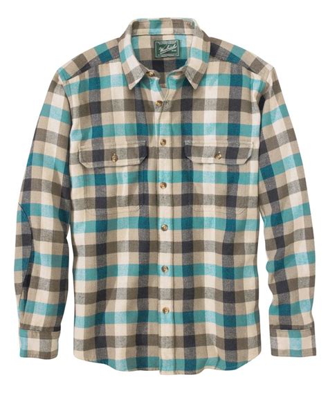 Mens Oxbow Bend Plaid Flannel Shirt Mens Outdoor Clothing Woolrich