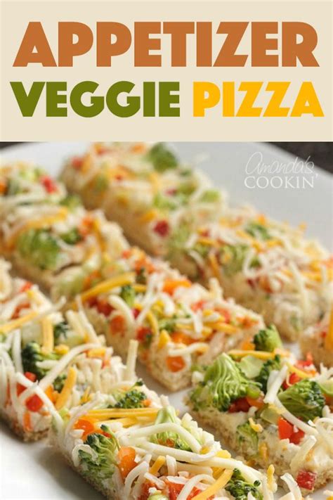 Appetizer Veggie Pizza Recipe Cold Veggie Pizza Veggie Pizza Veggie
