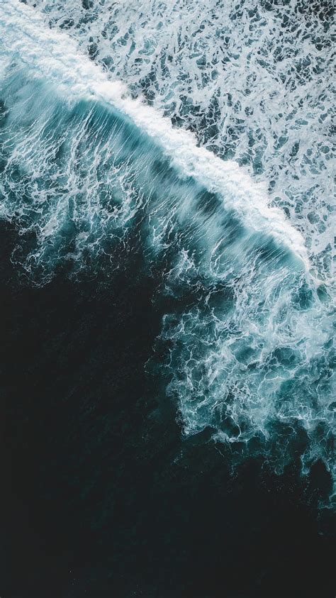 4k Free Download Waves Ocean Aerial View Water Surf Hd Phone