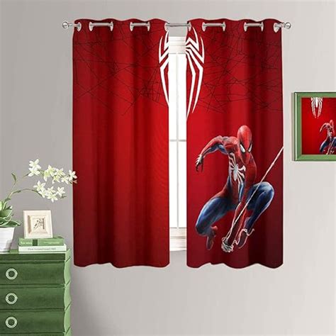 Movie Spiderman Thermal Insulated Curtains For Bedroom Light