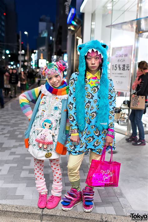 Kurebayashi And Junnyan In Harajuku W Kawaii Monsters And Colorful Hair Tokyo Fashion