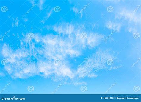 White Cloud And Blue Sky Background Image Stock Photo Image Of