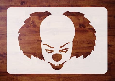 Mylar Halloween Stencil Pennywise The Clown It 1990 For Etsy