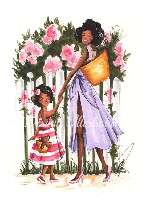 African American Art Mothers Day Art Fashion Illustration Etsy Mothers Day Drawings African