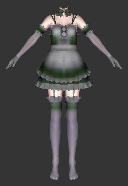 Anime Maid Costume 3d Model 3ds Max Collada Files Free Download Modeling 22822 On Cadnav