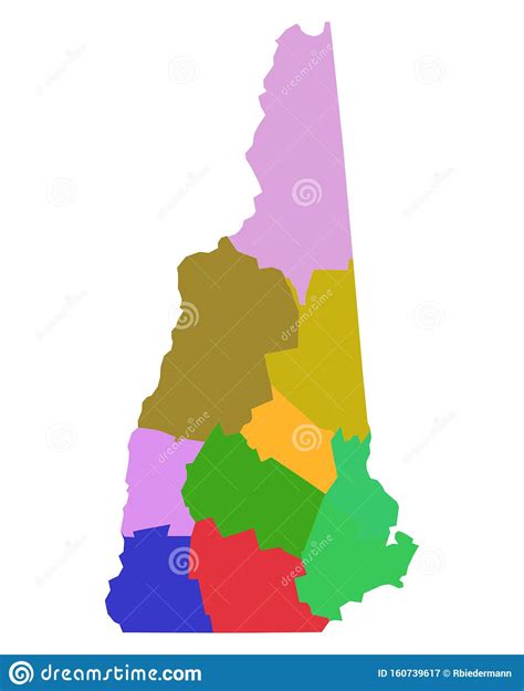 Map Of New Hampshire Stock Vector Illustration Of Hampshire 160739617