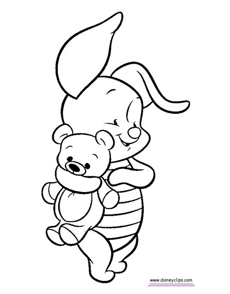 Baby Winnie The Pooh Piglet Coloring Pages