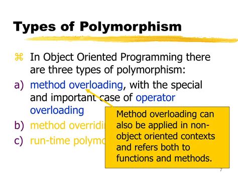 Ppt Object Oriented Programming Development Polymorphism I