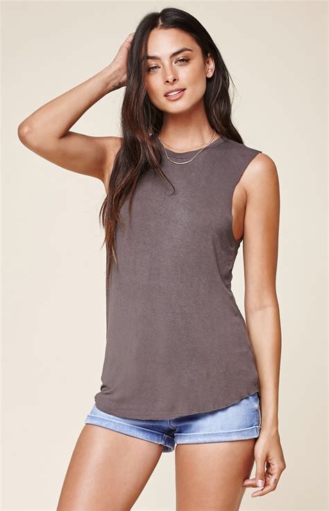 Me To We Solid Muscle Tank Top At Womens Basic Tops Tops Women