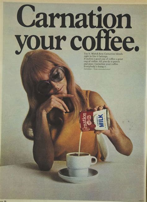 Carnation Evaporated Milk And Coffee Magazine Advertisement Ad February 1970 Vintage Retro Retro