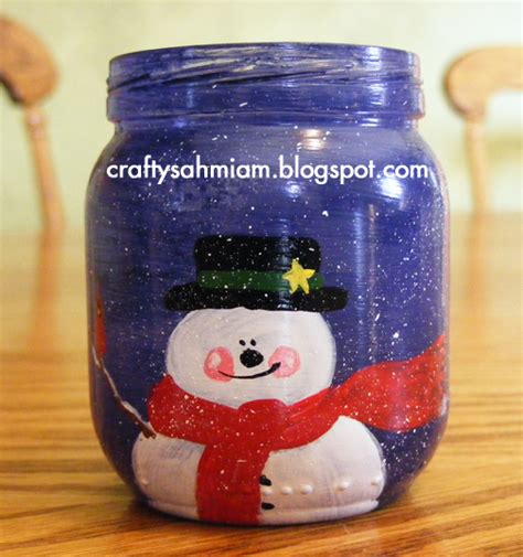 Crafty Sahm I Am Baby Food Jar Snowman Gel Air Freshener