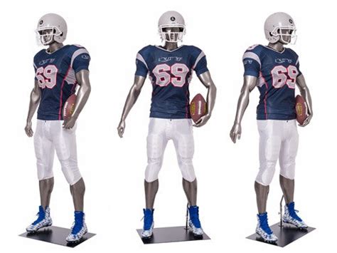 Football Playing Male Mannequin 6 Glossy Grey Mannequin Madness