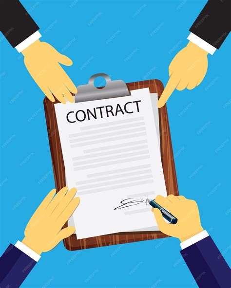 Premium Vector Contract Signing Legal Agreement Concept Vector