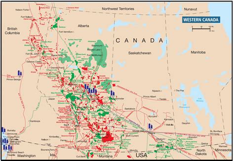 Oil Fields In Canada Map Map Of World