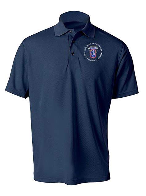 172nd Infantry Brigade Airborne Embroidered Moisture Wick Polo Shirt