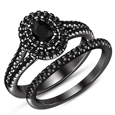 Https://tommynaija.com/wedding/black Diamond Wedding Ring Set