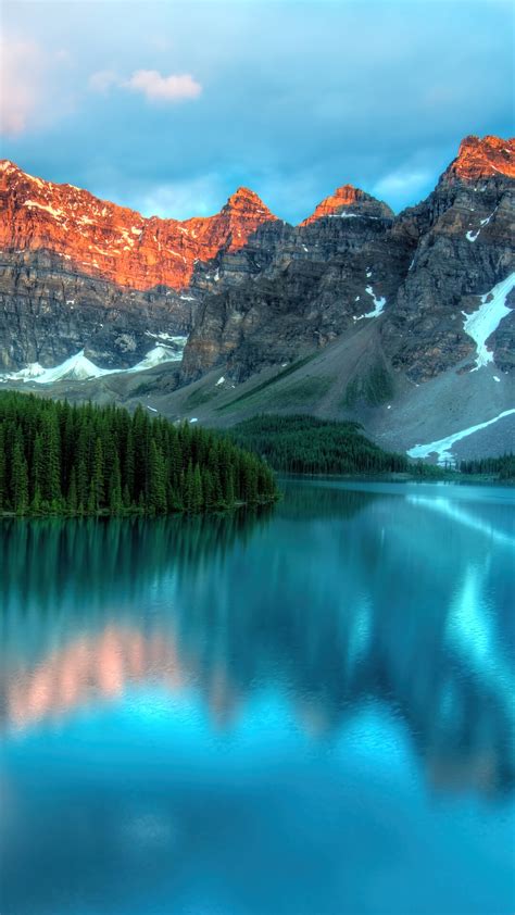 Mountain Lake Forest Nature 4k 5670f Wallpaper Iphone Phone