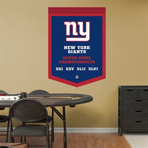 New York Giants Super Bowl Champions Banner New York Giants Wall