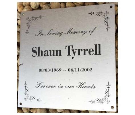 Grave Marker Memorial Laser Engraved Stainless Steel Mounting Holes