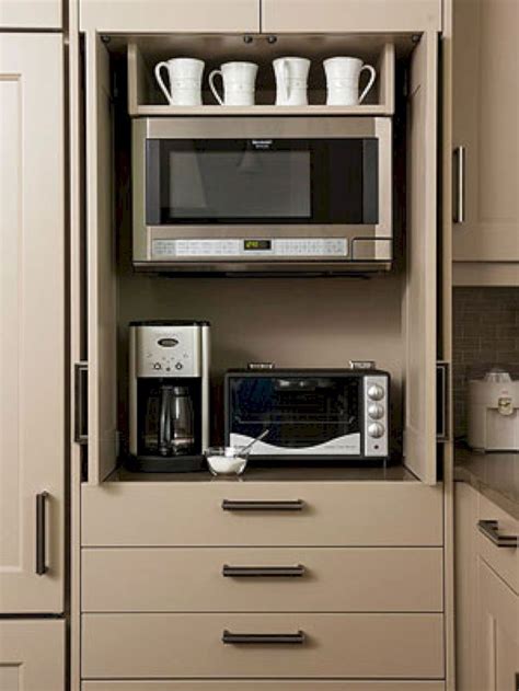 20 Awesome Kitchen Cabinets Ideas Small Appliance Storage Kitchen