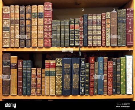 Old Victorian Leather Bound Books Stock Photo Alamy