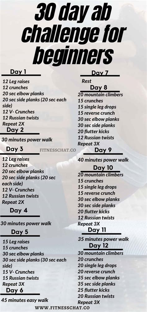Day Ab Challenge For Beginners That Works