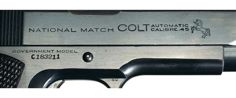 Excellent Pre War Colt Government Model National Match Semi Automatic