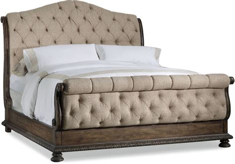 Rhapsody Beige Tufted King Upholstered Sleigh Bed From Hooker Coleman