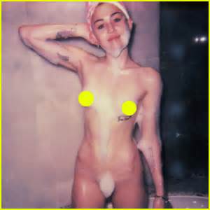 Miley Cyrus Goes Naked With Just Some Bubbles Covering Her Magazine