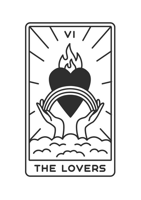 The Lovers Tarot Card Digital Download Svg Tarot Deck Svg Etsy