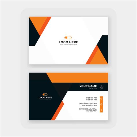Modern Abstract Business Card Design Template 5846601 Vector Art At