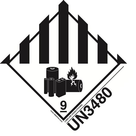 Class 9a Lithium Battery Label Un3480 Dangerous Goods Labels