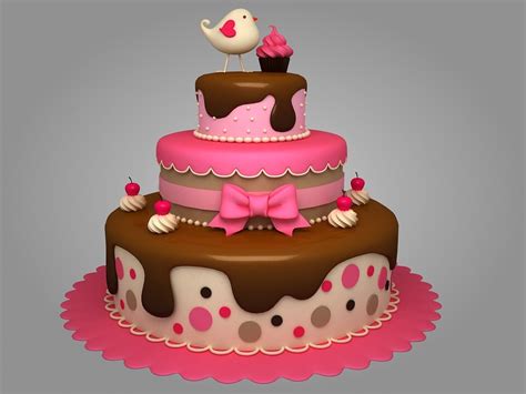 3d Cartoon Cake Turbosquid 1413025