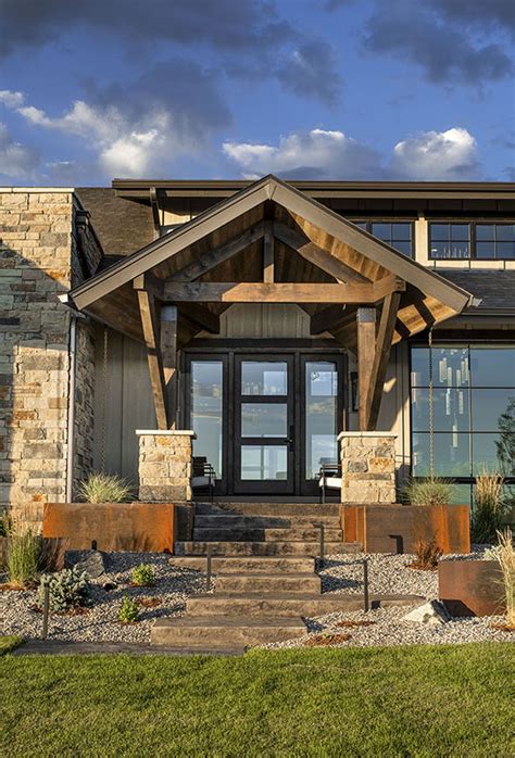 Modern Mountain House Plan With Study And Open Concept Living Space