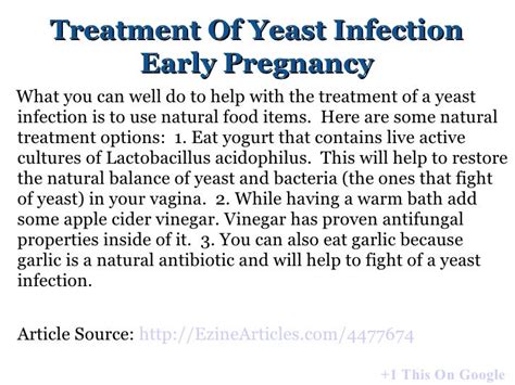 Yeast Infection Early Pregnancy