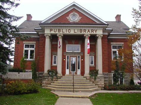 Harriston Public Library Ontario Canada Carnegie Library