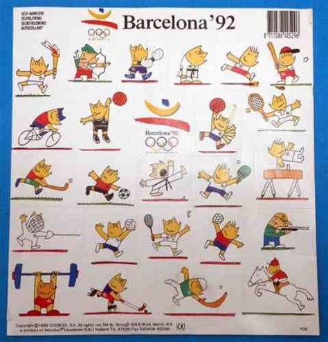 Plancha De Stickers De Cobi Olimpiadas Barcelona ´92 15000