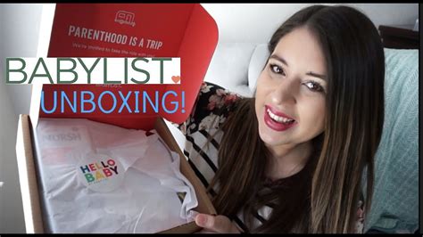 Babylist Hello Baby Box Unboxing Free T Box From Babylist Youtube