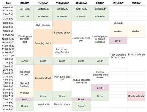 How To Plan Your Schedule With Time Blocking With Template Time